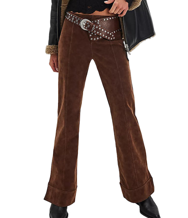 Free People Womens Glow Up Vegan Suede Pants