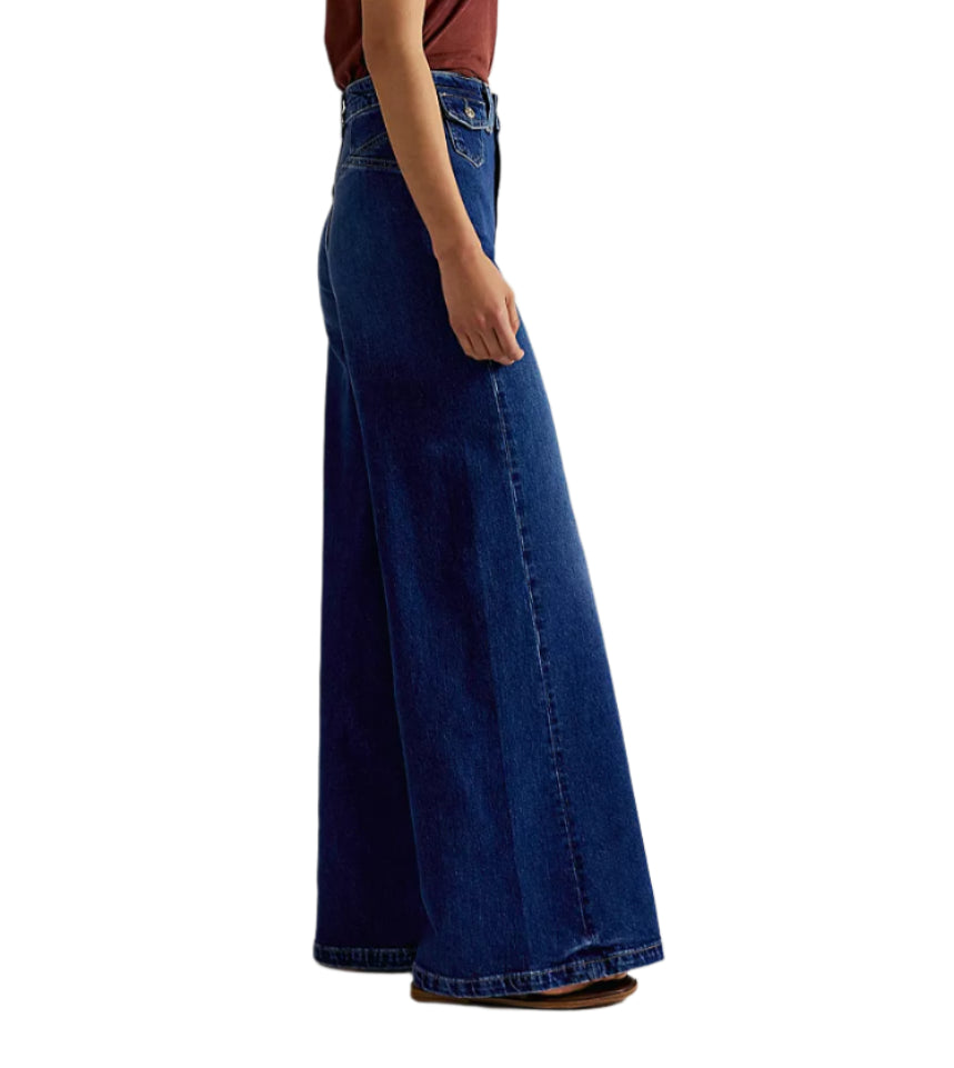 Free People Womens We The Free Kellee High-Rise Palazzo Jeans