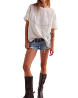Free People Womens We The Free Dorothy Short Sleeve T-Shirt