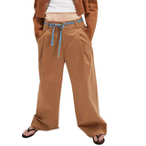 Free People Womens Buckle Back Trousers