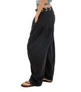 Free People Womens Spotlight Washed Barrel Chino Trousers