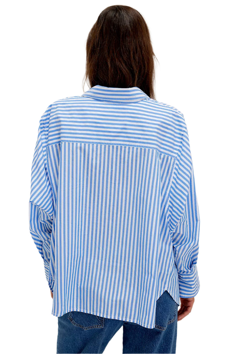 Free People Womens Sabine Striped Articulated Shirt