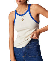 Free People Womens We The Free Only 1 Solid Ringer Tank Top