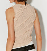 Free People Womens Pink Sands Smocked Top