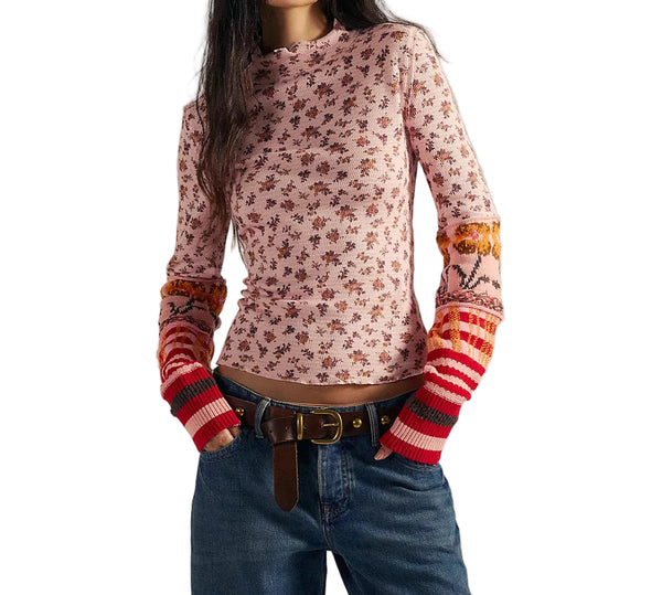 Free People Womens Bold Bowery Cuff Long Sleeve Shirt