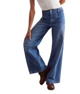 Free People Womens We The Free Libre Wide-Leg Jeans
