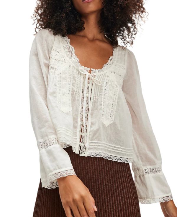 Free People Womens Forevermore Long Sleeve Top