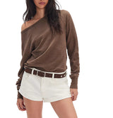 Free People Womens Jess Long Sleeve Shirt