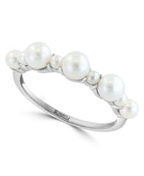 EFFY 925 Sterling Silver Fresh Water Pearl Ring - Size 7