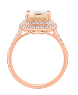 Effy 14K Rose Gold Diamond & Morganite Ring