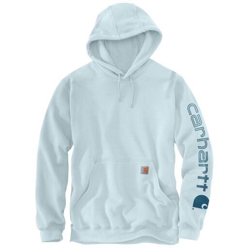 carhartt Mens Loose Fit Midweight Logo Sleeve Graphic Hoodie
