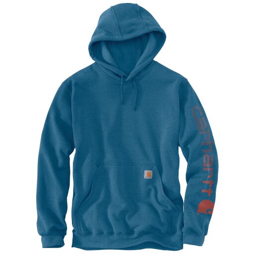 carhartt Mens Loose Fit Midweight Logo Sleeve Graphic Hoodie