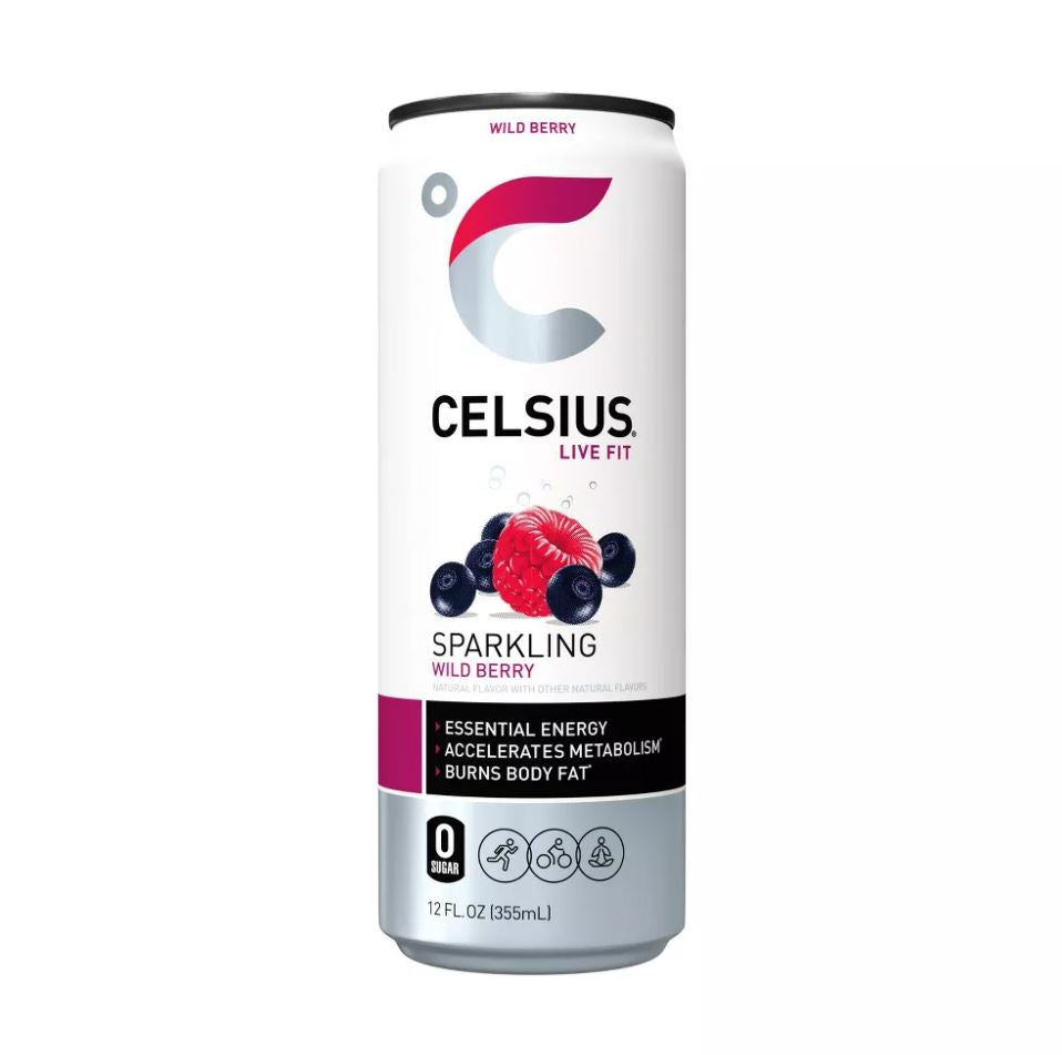 CELSIUS Live Fit Energy Drink - Sparkling Wildberry - 12 oz.