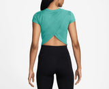 Nike Womens Ribbed Short Sleeve Crop Top