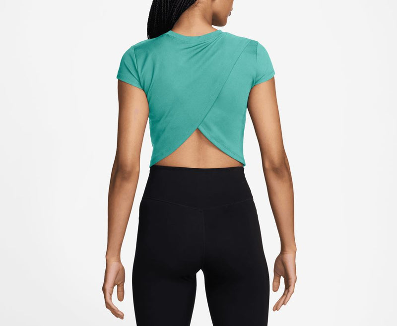 Nike Womens Ribbed Short Sleeve Crop Top