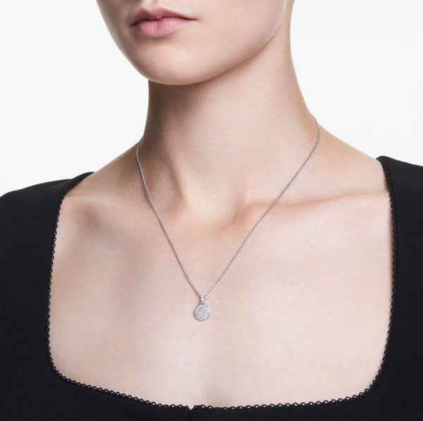 Swarovski Sublima Pendant Necklace - White, Rhodium Plated