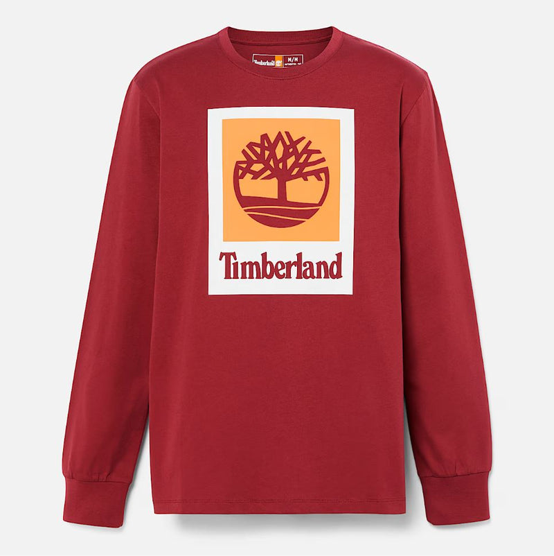 Timberland Mens Stack Logo Long Sleeve T-Shirt