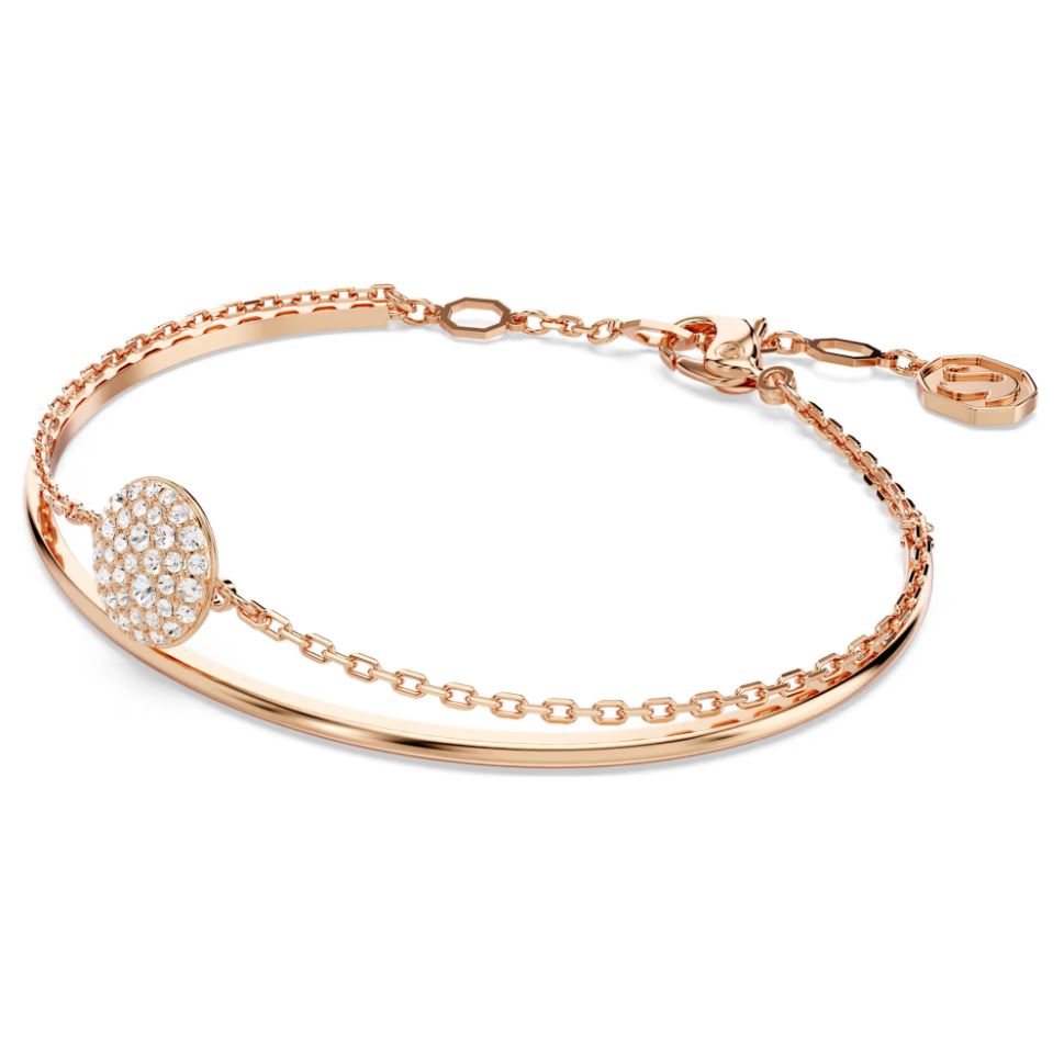 Swarovski Sublima Bangle Bracelet - White, Rose gold-tone plated