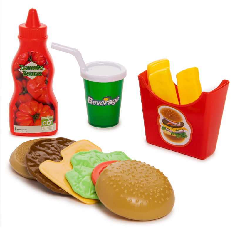 油彩『Burger Set』 Toy Chef Burger And Fries Play Set – ShopCGX