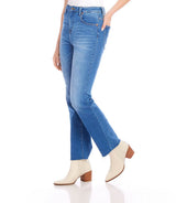 Karen Kane Womens Raw Hem Straight Jeans