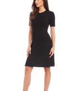 Karen Kane Womens Short Sleeve A-Line Dress