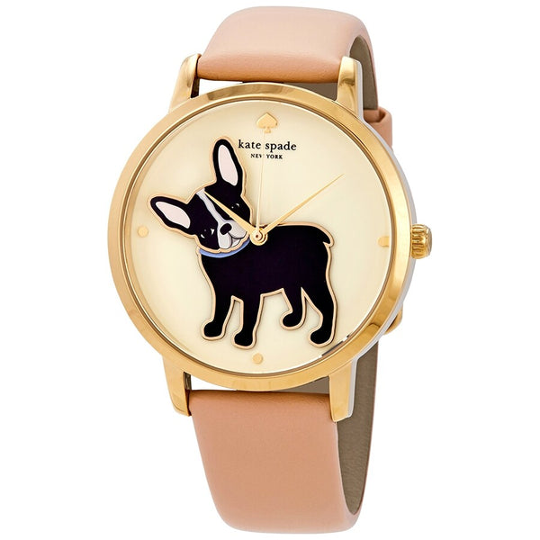 Kate Spade Metro Grand Antoine Cream Dial Ladies Leather Watch