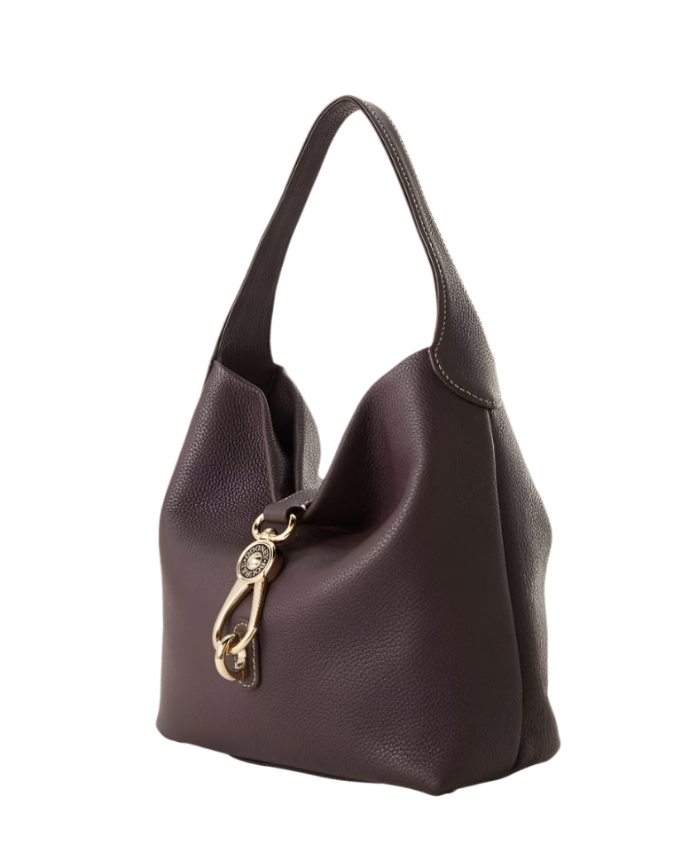 Dooney & Bourke Pebble II Small Logo Lock Sac Hobo Handbag