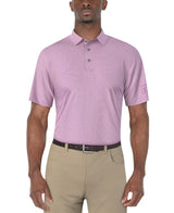 PGA Tour Mens Micro Jacquard Short Sleeve Golf Polo Shirt