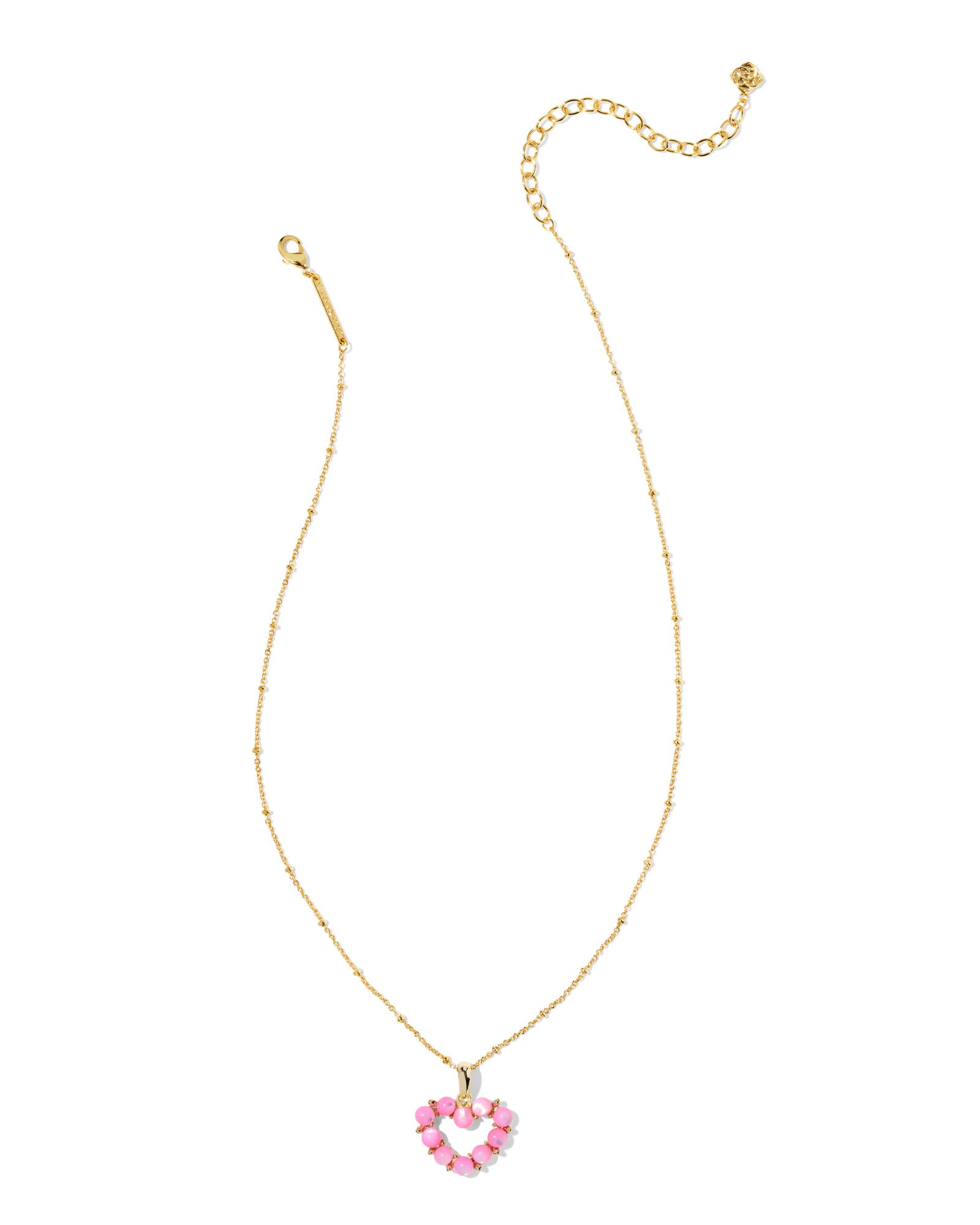 Kendra Scott Ashton Heart Necklace - Blush Ivory Mother-of-Pearl, 14K Gold Plated