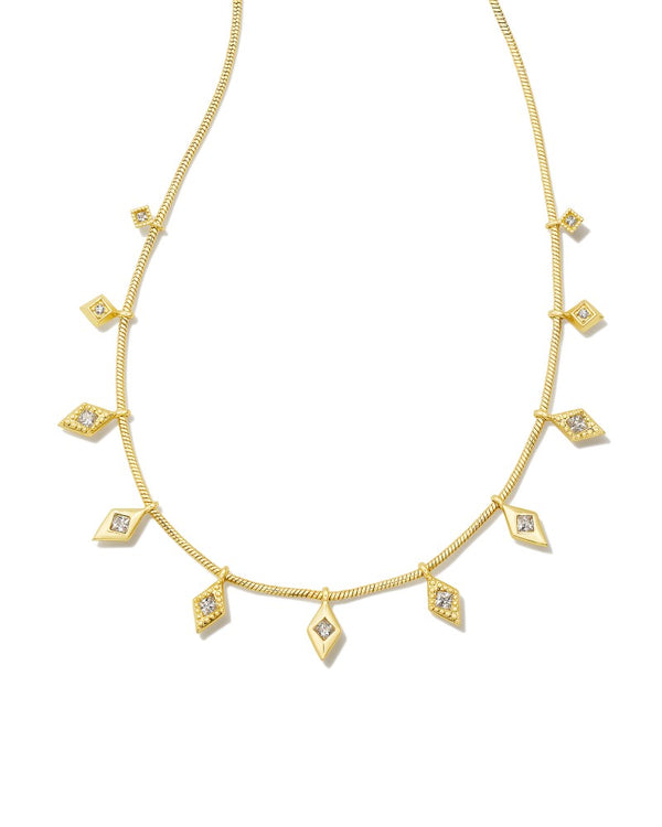 Kendra Scott Kinsley Strand Necklace - White, 14K Gold Plated