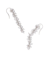 Kendra Scott Rosalie White Cubic Zirconia Silver Linear Earrings