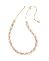 Kendra Scott Rosalie White Cubic Zirconia Gold Tennis Necklace
