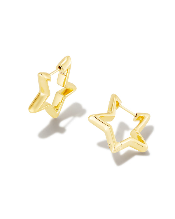 Kendra Scott Gold-Plated Star Huggie Earrings