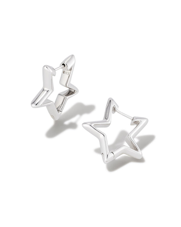 Kendra Scott Silver-Plated Star Huggie Earrings