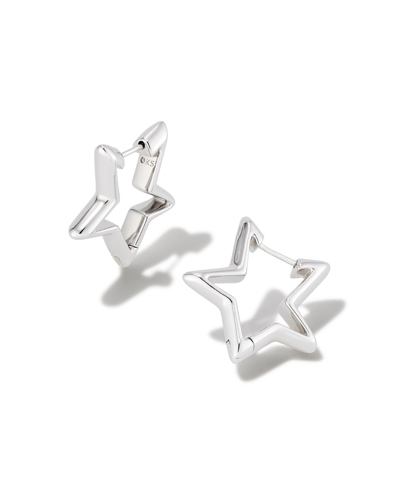 Kendra Scott Silver-Plated Star Huggie Earrings