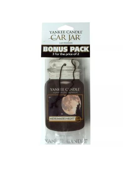 Yankee Candle Car Jar Car Freshener - MidSummers Night - 3 Pack