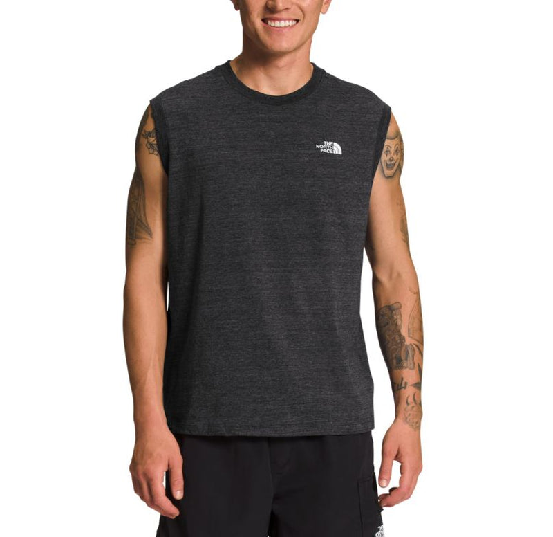 The North Face Mens Simple Logo Tri-Blend Tank Top