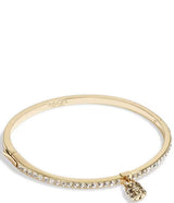 Coach Iconic Crystal Padlock Tennis Bangle Bracelet - Gold-Plated