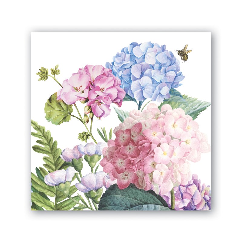 Michel Design Works Wild Hydrangea Cocktail Napkins