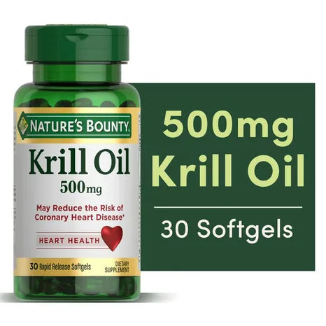 Nature's Bounty Krill Oil Softgels - 500 mg - 30 Count