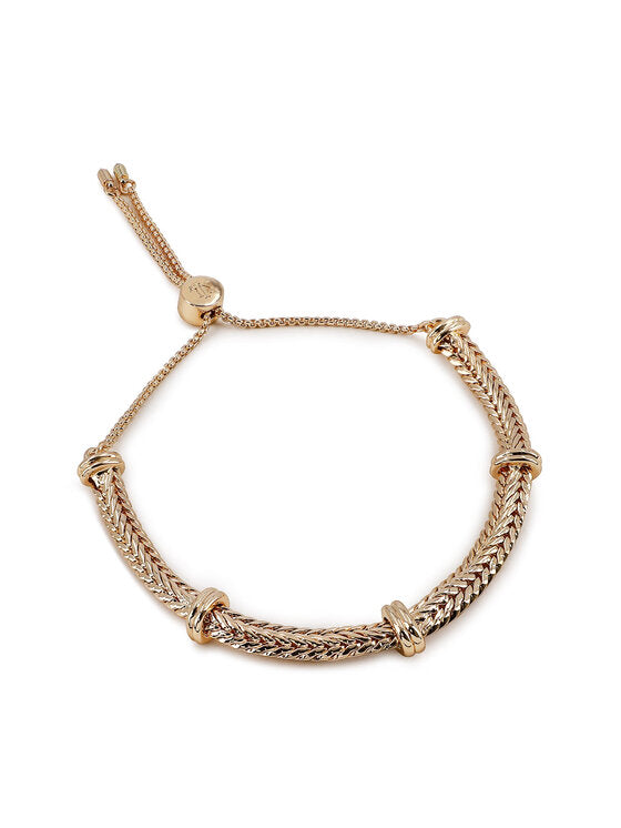 Lauren Ralph Lauren Gold Tone Herringbone Slider Bracelet