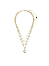 Lauren Ralph Lauren Multi Row Gold Pendant Necklace