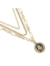 Lauren Ralph Lauren Multi Row Gold Pendant Necklace