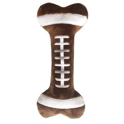 Huxley & Kent Football Bone Plush Dog Toy - Small