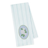Design Imports White Hydrangeas Embellished Dishtowel