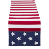 Design Imports Americana Flag Embellished Table Runner