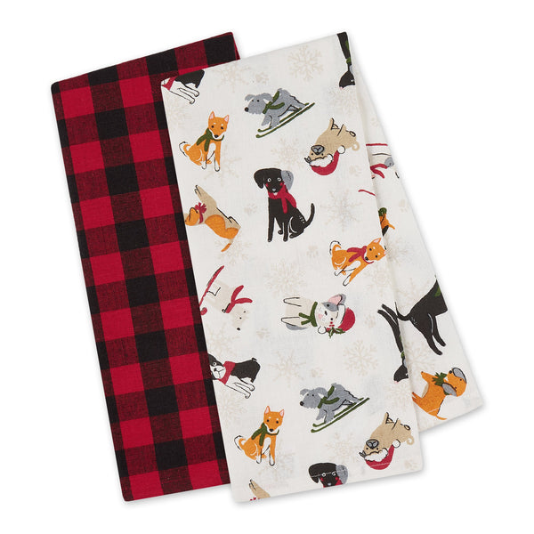 Design Imports Happy Howlidays Dishtowel Set - 2 pc