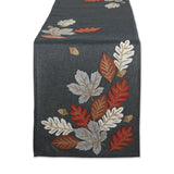 Design Imports Autumn Leaves Embroidered Table Runner - 14" X 70"