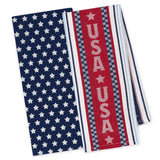 Design Imports USA Stars & Stripes Dishtowel - Set of 2