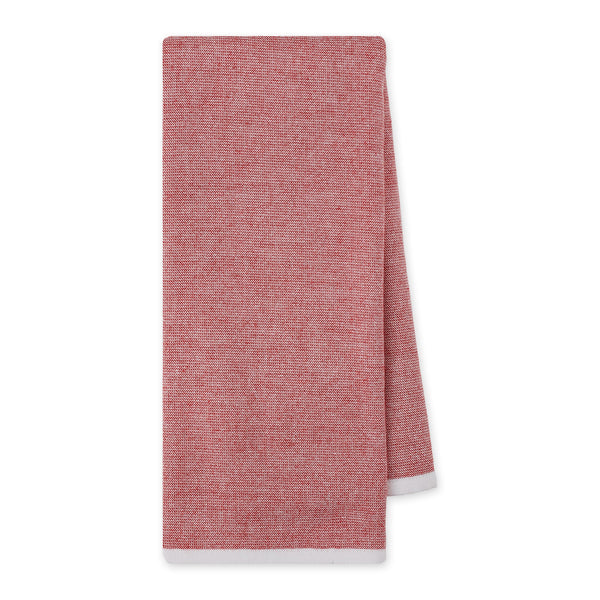 Design Imports Red Cider Dual Side Chambray Terry Dishtowel